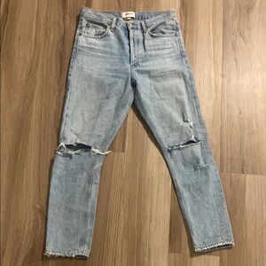 Light Blue Distressed Jeans